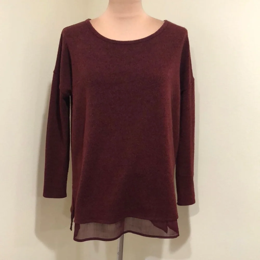 Urban Outfitters Silence + Noise Sweater Size Small Burgundy Red Pullover